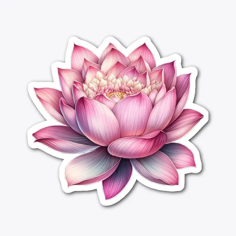 Pink Lotus Flower Sticker